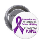 Pancreatic Cancer I Proudly Wear Purple Buttons