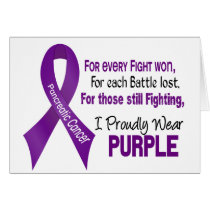 Pancreatic Cancer I Proudly Wear Purple cards