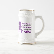 Pancreatic Cancer I Proudly Wear Purple Coffee Mug