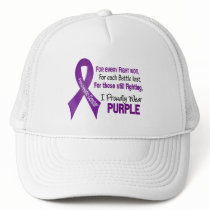 Pancreatic Cancer I Proudly Wear Purple Mesh Hat
