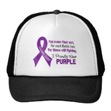 Pancreatic Cancer I Proudly Wear Purple Trucker Hat