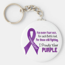 Pancreatic Cancer I Proudly Wear Purple Keychain