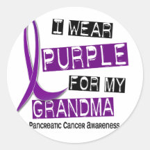 Pancreatic Cancer I WEAR PURPLE 37 Grandma Stickers