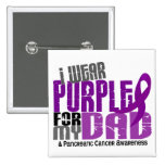 Pancreatic Cancer I Wear Purple For My Dad 6.2 Pin
