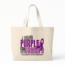 Pancreatic Cancer I Wear Purple For My Grandpa 6.2 Canvas Bag