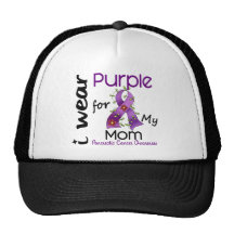 Pancreatic Cancer I Wear Purple For My Mom 43 Trucker Hats