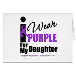 Pancreatic Cancer I Wear Purple Ribbon Daughter Card