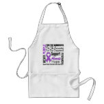 Pancreatic Cancer I Wear Purple Ribbon TRIBUTE aprons