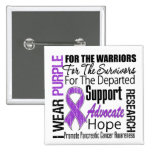 Pancreatic Cancer I Wear Purple Ribbon TRIBUTE buttons