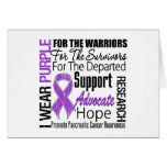 Pancreatic Cancer I Wear Purple Ribbon TRIBUTE cards