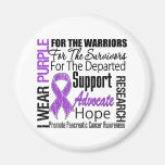 Pancreatic Cancer I Wear Purple Ribbon TRIBUTE magnets