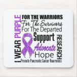 Pancreatic Cancer I Wear Purple Ribbon TRIBUTE mousepads