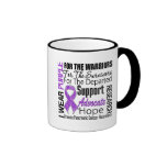 Pancreatic Cancer I Wear Purple Ribbon TRIBUTE mugs