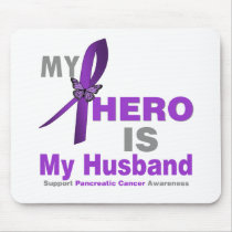 Pancreatic Cancer My Hero is My Husband mousepads