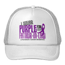 Pancreatic Cancer Purple For My Father-In-Law 6.2 Mesh Hat