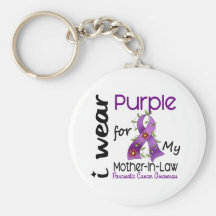 Pancreatic Cancer Purple For My Mother-In-Law 43 Key Chains