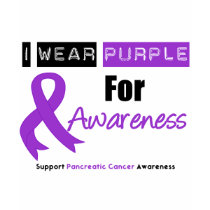 Pancreatic Cancer Purple Ribbon Awareness t-shirts