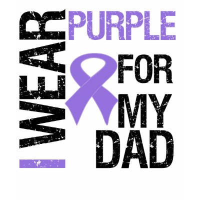 Pancreatic Cancer Purple Ribbon (Dad) Tshirt