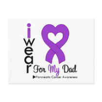 Pancreatic Cancer Purple Ribbon Support Dad postcards by cancerapparel Pancreatic Cancer Purple Ribbon Support Dad postcards