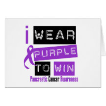 Pancreatic Cancer Purple Ribbon To Win Cards