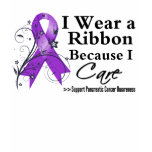 Pancreatic Cancer Ribbon Because I Care Tshirt