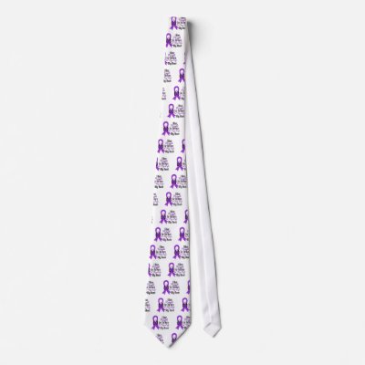 Pancreatic Cancer Ribbon My Hero My Aunt Neck Ties by cancerapparel