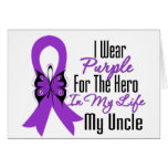 Pancreatic Cancer Ribbon My Hero My Uncle Cards