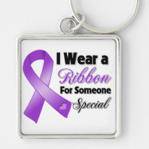 Pancreatic Cancer Ribbon Someone Special Keychains