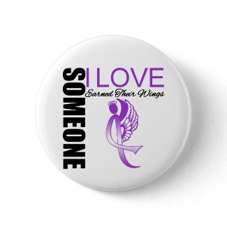 Pancreatic Cancer Someone I Love Earned Their Wing button
