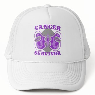 Pancreatic Cancer Survivor Butterfly hat