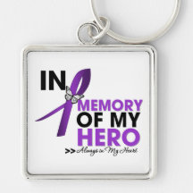 Pancreatic Cancer Tribute In Memory of My Hero Keychain