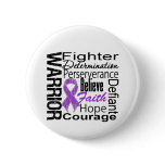 Pancreatic Cancer Warrior Collage Pinback Buttons