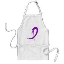 Pancreatic Cancer's Purple Ribbon A4 Apron