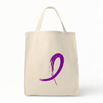 Pancreatic Cancer's Purple Ribbon A4 Tote Bags