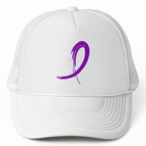 Pancreatic Cancer's Purple Ribbon A4 Trucker Hat