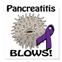 Pancreatitis Blows Awareness Design posters