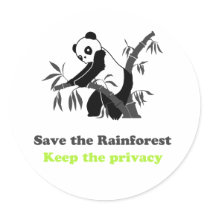 panda -2- round sticker