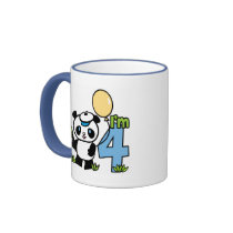 Panda 4th Birthday Coffee Mug