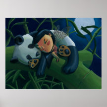 Panda And Fairy Posters