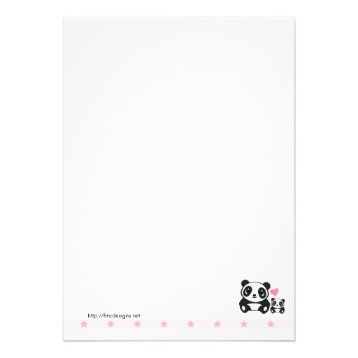 Panda Baby Shower - Pink Invitation