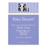 Panda Baby Shower - Purple Custom Announcements
