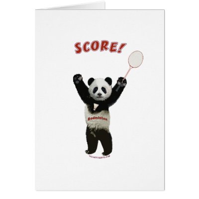 Panda Badminton Score Card by HappyDoggies