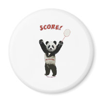 Panda Badminton Score Refrigerator Magnets
