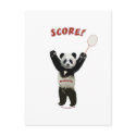 Panda Badminton Score postcards