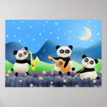 Panda Band - poster print posters