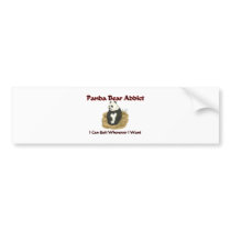 Panda Bear Addict bumper stickers by AnimalShirts Panda Bear Addict bumper stickers