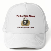 Panda Bear Addict hats by AnimalShirts Panda Bear Addict hats