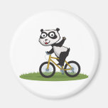 Panda Bear Biker Fridge Magnet