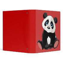 Panda Bear Vinyl Binder