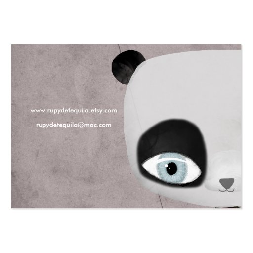 Panda bear bird cat customizable business card (back side)